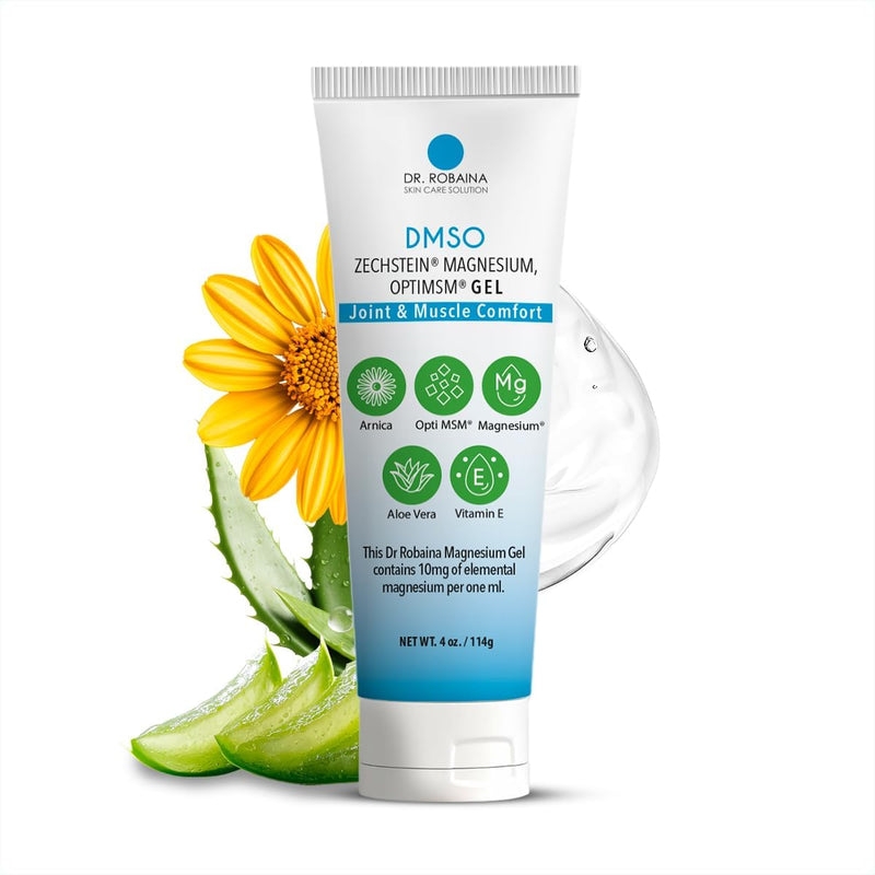 Dr. Robaina DMSO Lavender Gel - 99.9% Pure Pharmaceutical Grade | Skin Relief Formula with Zechstein Magnesium, Arnica, Aloe Vera, Vitamin E | Muscle & Joint Comfort | 4 oz | Made in USA Infinity Warehouse