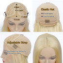 613 Blonde Lace Front Wig Human Hair Pre Plucked 13x5x1 T Part Lace Wigs Brazilian Straight Blonde Human Hair Wigs for Black Women (613 T-Type Lace Wigs,28Inch) ZWJSH