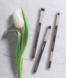 Eyebrow Brush - Duo Eye Brow Spoolie - Angled Eyeshadow Eyeliner - Precision Flat Definer - Small Shader - Premium Quality 3 Piece Set - Cruelty Free Synthetic Bristles - Apply Gel Powder Wax Pomade Lamora