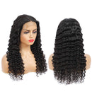 Blomas T-part Lace Front Wigs Human Hair Middle Part Long Deep Wave Human Hair Wigs for Black Women Brazilian Virgin Human Hair Lace Frontal Wig Natural Color (30 Inch) Blomas