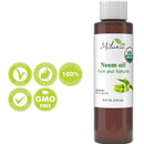 Premium Organic Neem Oil (8 Oz.) Virgin, Cold Pressed, Unrefined 100% Pure Natural Grade A. Excellent Quality. MILANIA