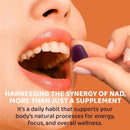 NAD+ Resveratrol Complex Gummies, 500mg of TMG, (45 Servings), Quercetin, Curcumin, Berberine & Antioxidants | Advanced Plant-Based Formula for Daily Cellular Balance & Longevity Nutrition Infinity Warehouse
