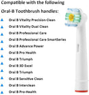 Replacement Brush Heads Compatible with Oral-B-Braun– 3D White - Pack of 4 Generic Electric Toothbrush Replacement Heads GRANDIOSI