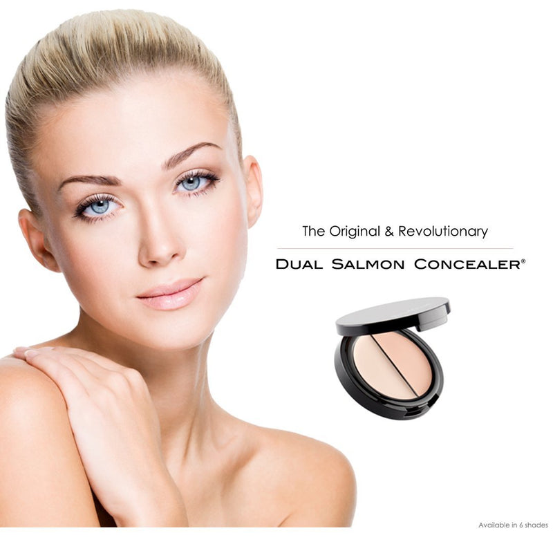 EVE PEARL Dual Salmon Concealer Full Coverage Under Eye Concealer Smooth Skin Treatment Brighten Makeup Hydrate Skincare (Tan) EVE PEARL