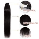 40 PCS Tape In Human Hair Extensions Seamless Skin Weft Invisible Hair Extensions Double Side Tape Hightlight Balayage Long Silk Straight For Women (18'',100g/40pcs,