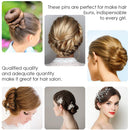 Hair Pins for Buns, IKOCO 80pcs U Shaped Hair Pins Brown Hair Bun Pins for Women Girls with Storage Box (2.4 Inch） IKOCO