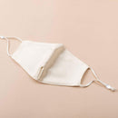 2 Layer Fashion Silk Face Masks Reusable for Women Washable Face Scarf Adjustable Bandanas Unisex,white Eaureum