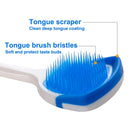 2 Pack Tongue Scraper, Tongue Cleaner Brush for Adults Tongue Scrubber for Better Breath (Green&Blue) Ceonam