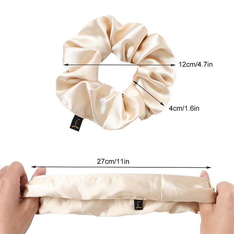 Scrunchies Women Hair Ties - Big Silk Satin Scrunchy Hair Bands Elastic Hair Accessories Soft Large Scrunchies For Vsco Girl Women Ivyu