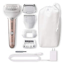Panasonic, Cordless Shaver Epilator For Women With 5 Attachments Gentle WetDry Hair Removal for Legs Underarms Bikini Face ESEL7AP, White, 1 Count Panasonic
