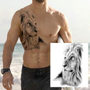 EGMBGM 6 Sheets Tribal Realistic Lion King Temporary Tattoo Stickers For Men Kids Cool Black Ink Tiger Drawing Waterproof Fake Tattoos For Women Body Art Real Large Tatoos Temporary Paper Set Animals EGM
