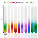EAONE 20 Pieces Glass Nail File, Crystal Nail File Double Sided Etched Filing Surface Finger Nail Files, Professional Mix Gradients Colors Manicure Nail Care, 10 Color,Bulk Gift Mothers Day Gifts EAONE