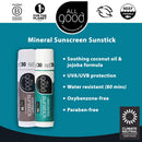 All Good Sunstick - Face Sunscreen, Water Resistant, UVA/UVB Broad Spectrum SPF 30+, Coral Reef Friendly - Beeswax, Zinc, Vitamin E, Shea Butter (Coconut) All Good Makes Everything Better