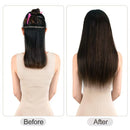 5 Pieces 18" Remy Clip in Hair Extensions Human Hair light Brown to Dirty Blonde Ombre - Silky Straight Short Thick Real Hair Extensions for Women (18 inches, 8T24, 90grams) Amygirl
