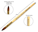 Beaute Galleria 3 Pieces Kolinsky Sable Oval Acrylic Nail Art Brush Set, Manicure Detail Painting Nail Art Pen (Size 4, 8, 10) BEAUTÉ GALLERIA