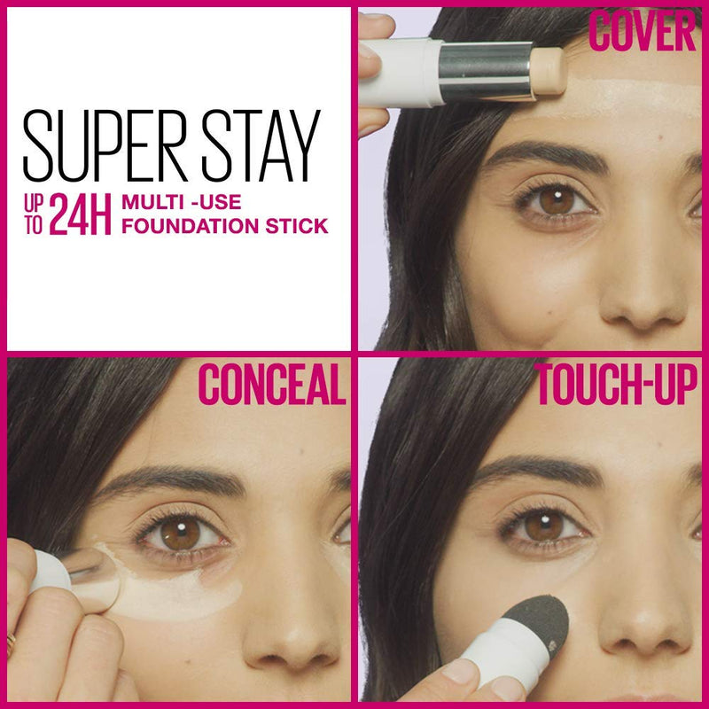 Maybelline New York Super Stay Foundation Stick for Normal To Oily Skin, Warm Coconut, 0.25 Ounce Maybelline New York