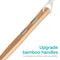 Metene Bamboo Body Brush with Stiff and Soft Natural Bristles, Back Scrubber for Shower with Long Handle, Dual-sided Brush Head for Wet or Dry Brushing, Exfoliating Skin and Clean the Body Easily Metene