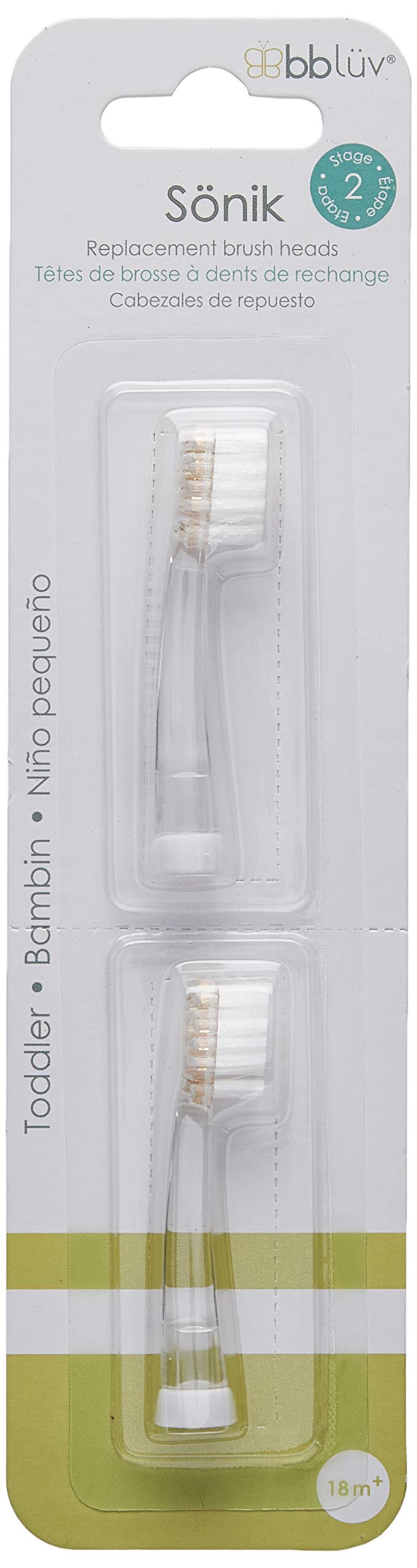 bblüv - Sönik - Replacement Brush Heads - Stage 2 (Toddler), Pack of 2 bblüv