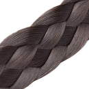 Braided Headband Plaited Hair Band Chunky Braided Headband Elastic Stretch Braid Hairband Wide Plaited Braids Synthetic Hairpiece For Girls And Women (Large-five strands braided, dark brown) S-noilite Store