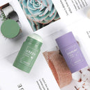 2PCS Green Tea/Eggplant Purifying Clay Stick Mask, Face Moisturizes Oil Control, Deep Clean Pore, Blackhead Remover Acne Deep Cleansing, Improves Skin for Women Men (Green Tea Mask/Eggplant Mask) WEISPO