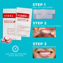 Zimba Teeth Whitening Strips - Zimba Whitening Strips - Teeth Whitening Formulated for Sensitive Teeth - White Strips Teeth Whitening - Natural, Enamel-Safe Whitening Strips (1 Pack, Peppermint) Zimba