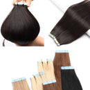 20 PCS Tape In Human Hair Extensions Double Side Tape Skin Weft Invisible Hair Extensions Hightlight Balayage Long Straight For Women (24'',50g/20pcs,