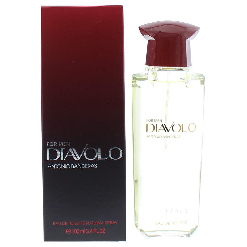 Antonio Banderas Perfumes - Diavolo - Eau de Toilette Spray for Men, Woody Leather Fragrance - 3.4 Fl Oz Antonio Banderas