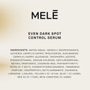 Mele Even Dark Spot Visibly Reduces Dark Spots, Uneven Tone, And Signs Of Aging Control Serum With Niacinamide, Vitamin E, And Pro-Retinol 1 oz MELE