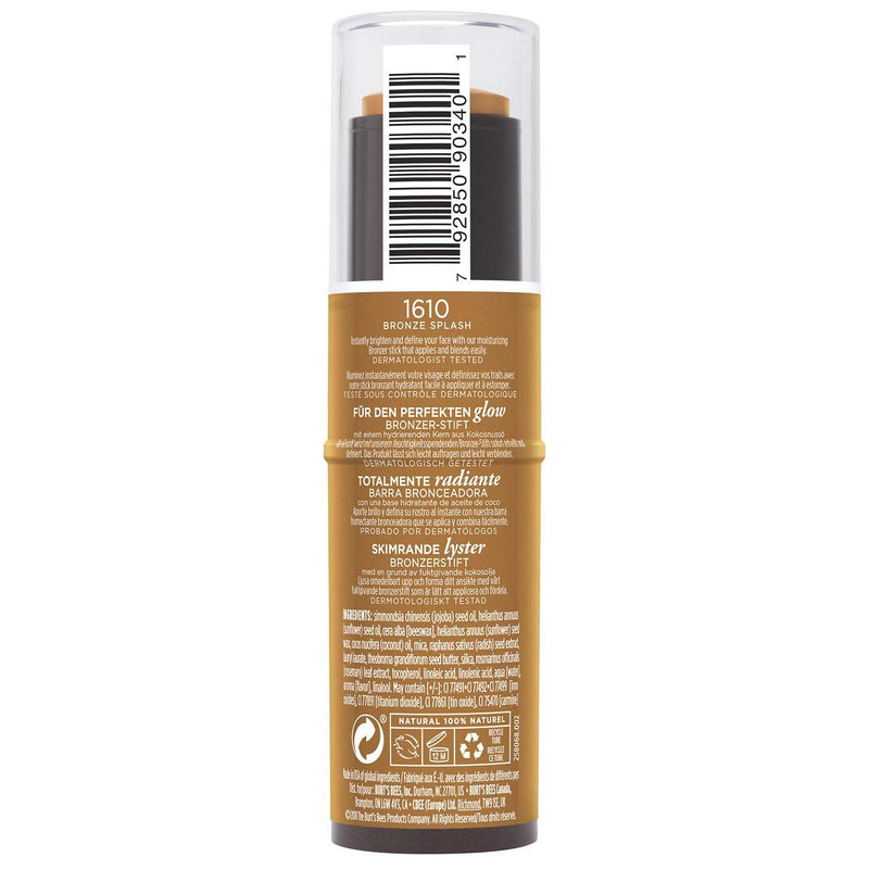 Burts Bees 100% Natural All Aglow Bronzer Stick, Bronze Splash - 0.3 Ounce Burt's Bees