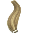 GOO GOO 24inch 50g 20pcs Tape in Human Hair Extensions Light Blonde Mixed Golden Blonde Remy Hair Extensions Tape in Straight Hair for Women GOO GOO