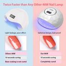86W Fast Nail Dryer, Easkep LED Light Curing Lamp for Gel Polish Professional Salon with 4 Timer Setting Auto Sensor for Fingernail and Toenail Machine with 12 PCS Nail Files (2020 NEWEST) (White) Easkep