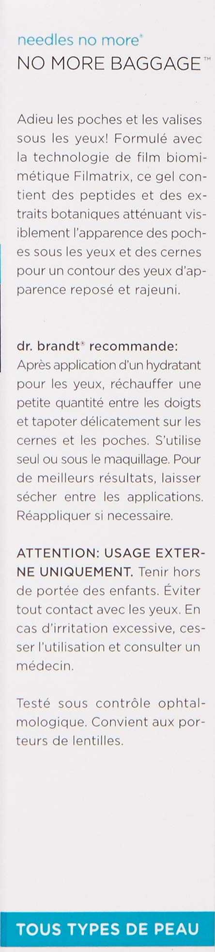 needles no more NO MORE BAGGAGE Dr. Brandt Skincare