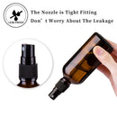 Amber Glass Spray Bottles for Essential Oils, 4oz Empty Small Fine Mist Spray Bottle 2 Pack Hydior