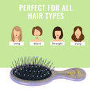Wet Brush Squirt Detangler Hair Brushes - Lagoon, Geo - Mini Detangling Brush with Ultra-Soft IntelliFlex Bristles Glide Through Tangles with Ease - Pain-Free Comb for All Hair Types Wet Brush