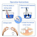 Tooth Filling Thermal Beads Do it Yourself Moldable False Teeth for Temporary Tooth Repair the Missing and Broken Tooth Replacement Kit(2 pack) Brige