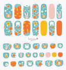 Petitwings Nail Stickers Wraps Decals Polish Self-Adhesive for Kid Girls Boys, a Nail File (Korean Made) (Sweet Things) Petitwings