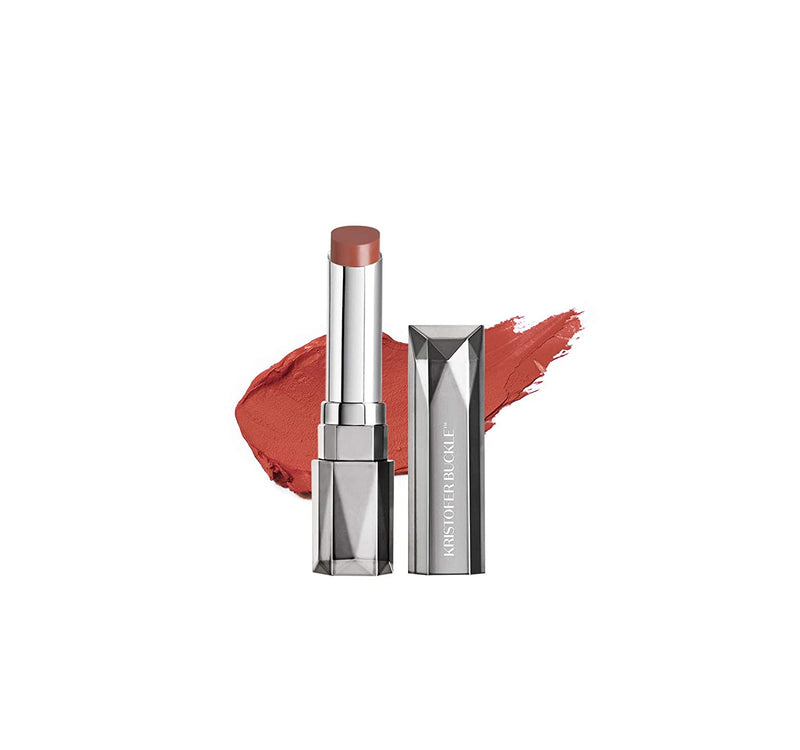 KRISTOFER BUCKLE Cashmere Slip Longwear Lipstick, 0.11 oz. | Creamy, Richly Pigmented Lipstick That Delivers Bold Color for Up To 8 Hours | Tender Kristofer Buckle