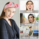 Bow Hair Band Spa Headband, 8PCS Makeup Headbands for Women Shower Spa 3 otters