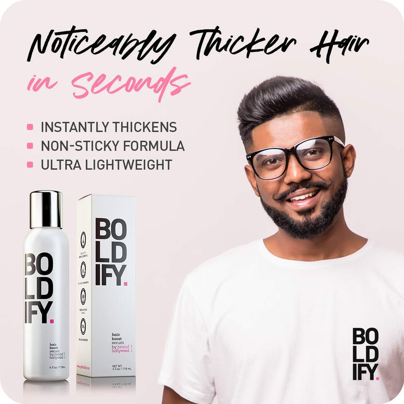 Thickening Spray + Hair Thickening Serum - Boldify Plump & Protect Bundle: Volume, Root Lift, Texture + Instant Thickening, Anti-Breakage Leave-In Conditioner for Strand Retention Boldify