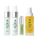 OSEA Bestsellers Set For Face + Body -4-piece Skin Care Set - Body Oil, Face Cleanser, Face Cream, & Hyaluronic Acid Serum - Clean Beauty Travel Set - Ideal for Beauty Gifts Infinity Warehouse