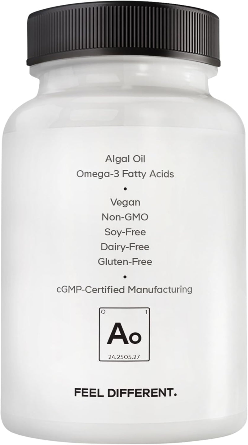 Amen Algal Oil Vegan Omega-3 Supplement – 1000mg DHA & EPA, Plant-Based Microalgae Oil, Non-GMO, 60 Softgels Infinity Warehouse
