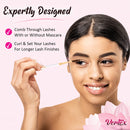 Vertex Eyebrow Brush Spoolie Comb - For Eyebrows Blending Brow Pomade | Small Angled Eyelash Brush For Longer Lashes Vertex