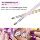 Beetles Gel Nail Brush, 7Pcs Poly Extension Gel Brush, Nail Art Tips Builder Brush Nail Painting Brush Pen Set for Home and Salon Use beetles Gel Polish