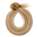 100 Strands Pre Bonded Remy Human Hair U Tip Hair Extensions Nail Tip Italian Keratin Fushion Hairpiece Long Straight Silky For Women