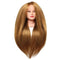 SOPHIRE 26"-28" Long Hair Mannequin Head with 60% Real Hair, Hairdresser Practice Training Head Cosmetology Manikin Doll Head with 9 Tools and Clamp - Golden, Makeup On SOPHIRE