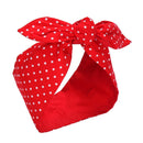 Sea Team Cotton Headband Bows Red with White Polka Dots Double Wide Headwrap Cotton Head Band Sea Team Store
