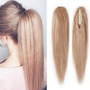 100% Remy Human Hair Ponytail Extension One Piece Claw/Jaw Clip Ponytail Hairpiece For Girl Lady Women Clip In Pony Tail Extensions Long Straight