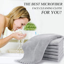 SUNLAND Microfiber Face Makeup Remover Cloth Reusable Facial Cleansing Towel Ultra Soft Face Washcloth 11inchx 11inch (6pack, Grey) SUNLAND Store