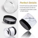 2oz Plastic Jars Round Cosmetic Containers with Lids | 20 Gram Clear Small Sample Containers (Set of 48) for Cream, Body Butter, Eye Shadow, Rhinestone, Lip Scrub, Travel - Free Labels & Spatulas AMORIX