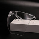 Clear Face_Mask Shield, 2 Pack Safety Transparent_Face_Mask with Glasses Frame Full Face Protective Reusable Goggle Shield Anti-Fog Anti-Spitting & Scratch Resistant Suitable for Indoor and Outdoor Activities shuang qing
